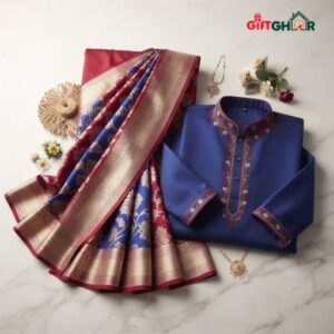 কাপল শাড়ি ও পাঞ্জাবি কম্বো প্যাকেজ