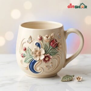 কাস্টম 3D স্কাল্পটেড সিরামিক মগ