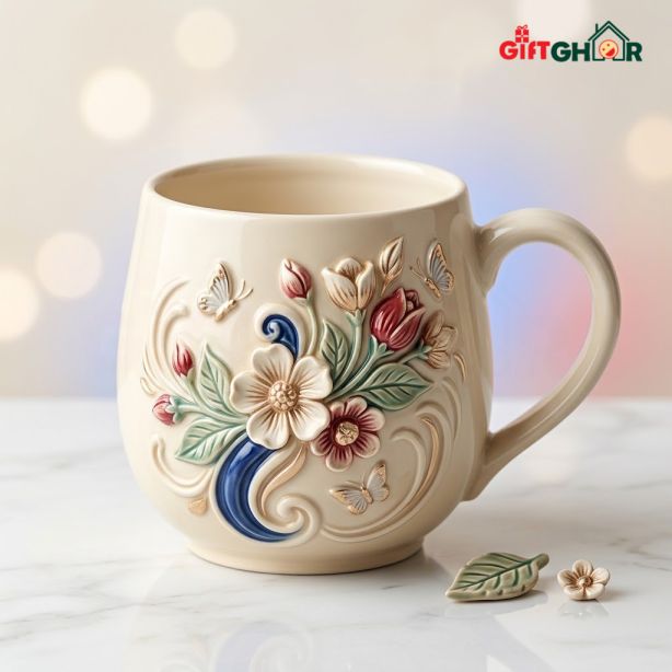 কাস্টম 3D স্কাল্পটেড সিরামিক মগ