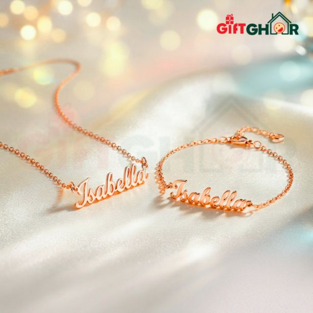 কাস্টম নেম নেকলেস ও ব্রেসলেট