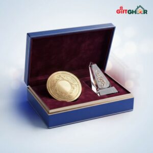 প্রিমিয়াম গোল্ড-প্লেটেড কয়েন ও মেমেন্টো গিফট বক্স
