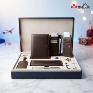 প্রিমিয়াম লেদার পাসপোর্ট হোল্ডার ও ট্রাভেল অর্গানাইজার সেট
