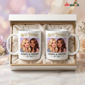 বেস্ট ফ্রেন্ড কাস্টম ফটো মগ পেয়ার সেট